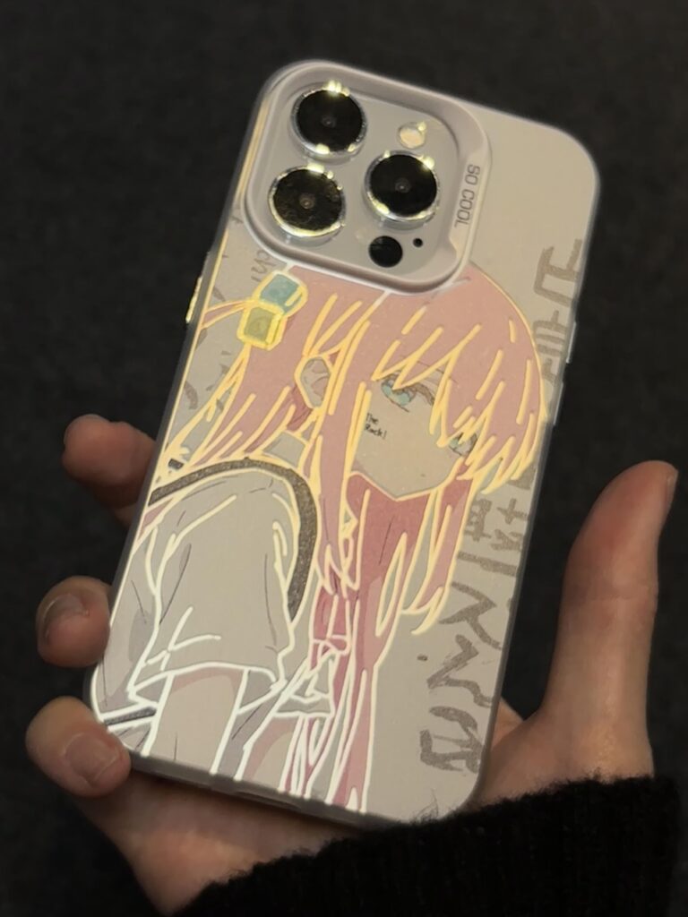 Best Lewd & Cute Anime Gifts for Your Gamer Boyfriend (2025 Edition) | Otazoo 3 Bocchi Anime-style iPhone case with blushing pink-haired girl artwork