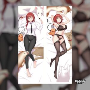 Makima lewd anime body pillow featuring suit and lingerie designs, Chainsaw Man, OTAZOO edition.