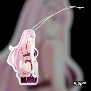 Zero Two anime car freshener in lingerie outfit, kawaii anime car accessory by OTAZOO.