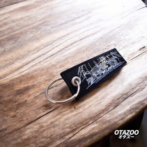 Alabasta scene embroidered on One Piece key tag for anime fans and JDM car lovers