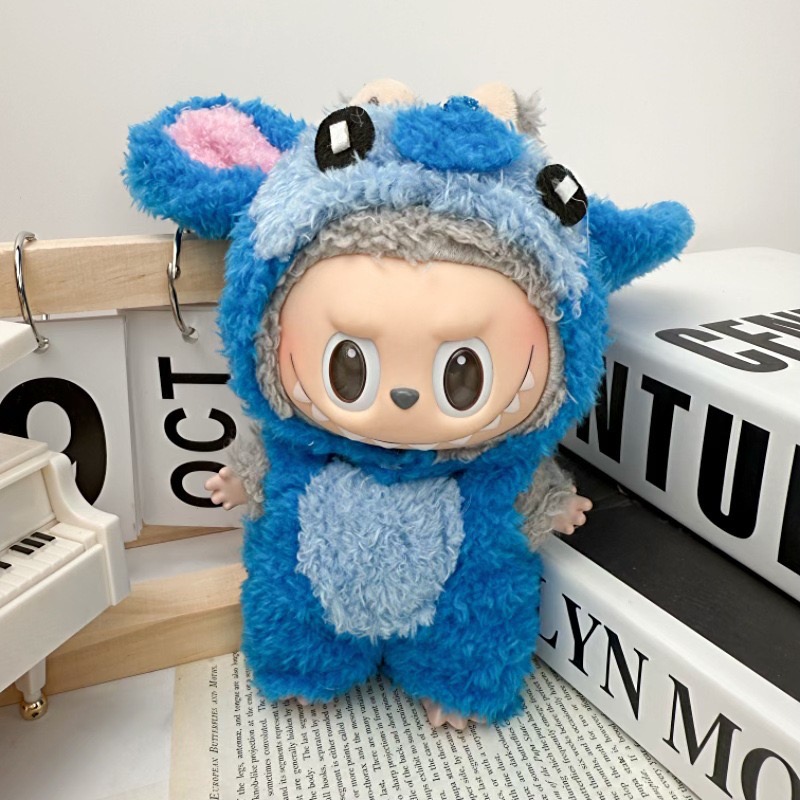 How to Make Labubu Clothes: A Cozy DIY Guide for Fans Who Want More Than Store-Bought 4 Blue fluffy animal-style Labubu doll costume with big ears