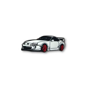 toyota-supra-white-red-wheels-anime-enamel-pin-front