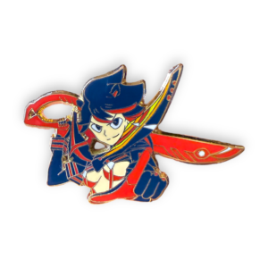 Kill la Kill enamel pin showing Ryuko Matoi with Scissor Blade on white background